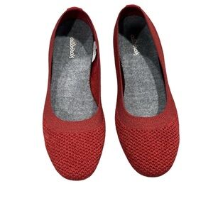 Allbirds Tree Breezers Clay size 7.5 Balley Flats Shoes Red